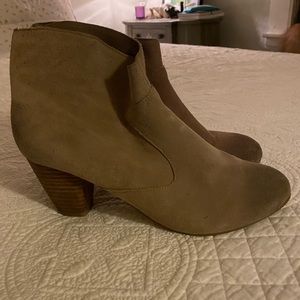 Ecote tan suede ankle booties